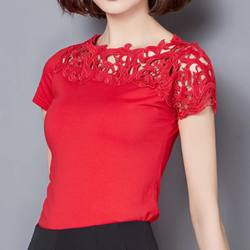 блузка женская рубашка Для женщин блузки корейский Кружева цветочные рубашки