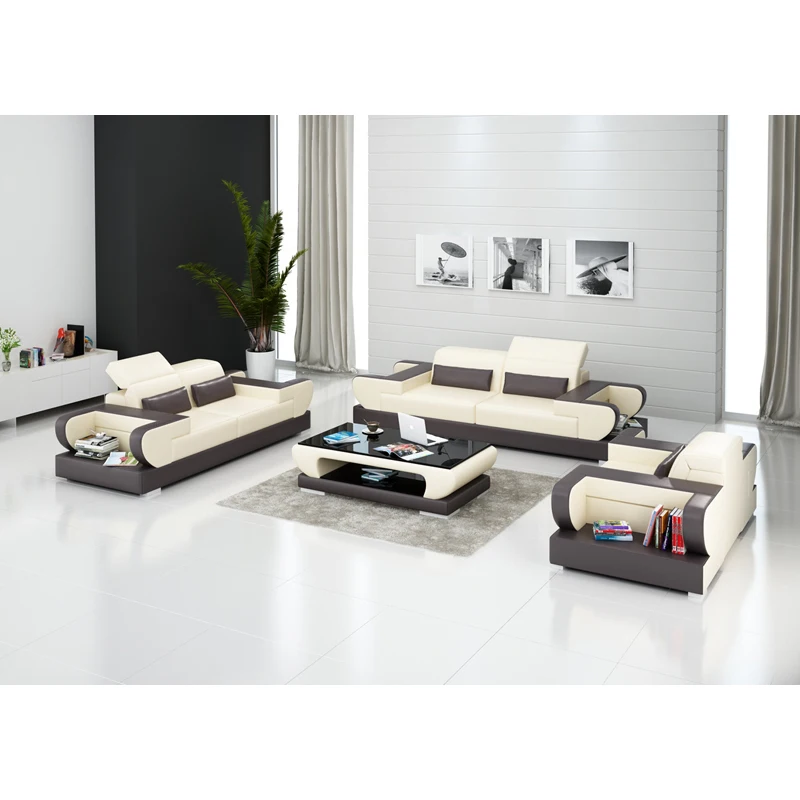 Угловой диван для гостиной из натуральной коровьей кожи секционные