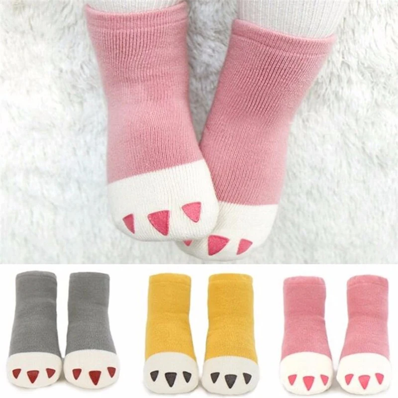 

Soft 0-2 Years Old Baby Socks Winter Thick Girls Boys Kid Socks Baby Cotton Paw Casual Meias Infantil Anti Slip Terry Socks