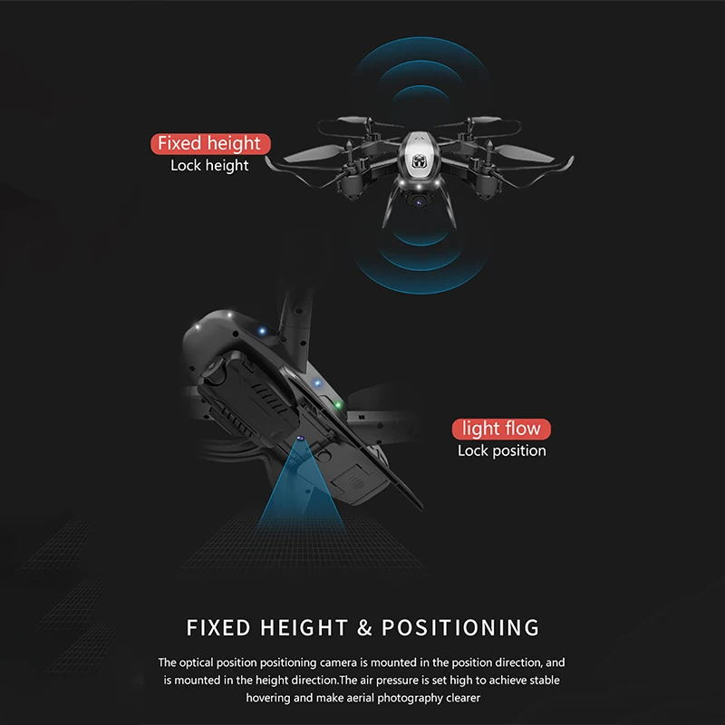 Дрон KY909 HD 4K WiFi видео live fpv Дрон светильник с потоком держать высоту четырехосный самолет одна кнопка взлет Дрон с камерой квадрокоптер с камерой квадракоптер квадрокоптер аккумулятор квадракоптер с камерой