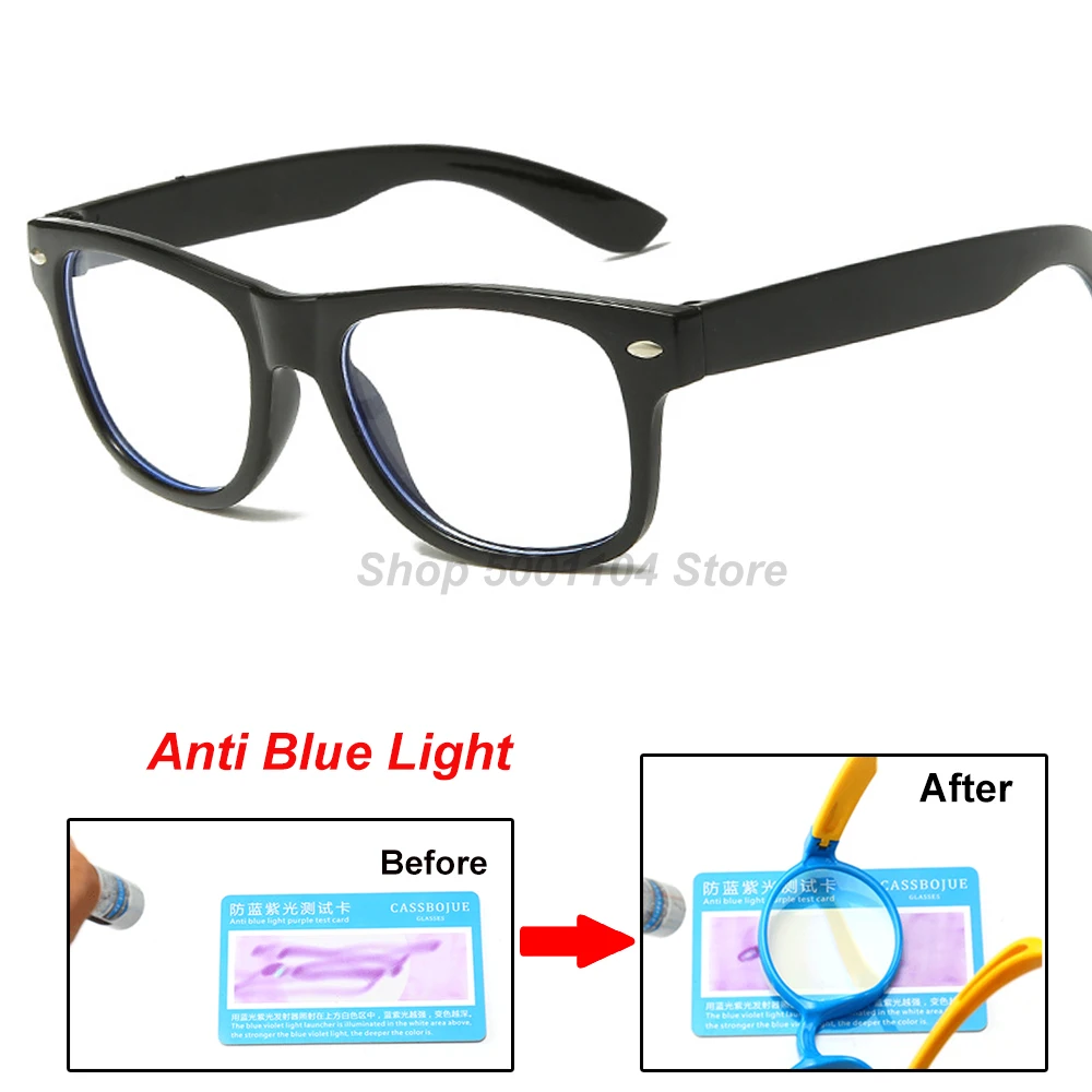 

Blue Light Kids Glasses Optical Frame 2022 Children Boy Girls Computer Transparent Blocking Anti Reflective Eyeglasses UV