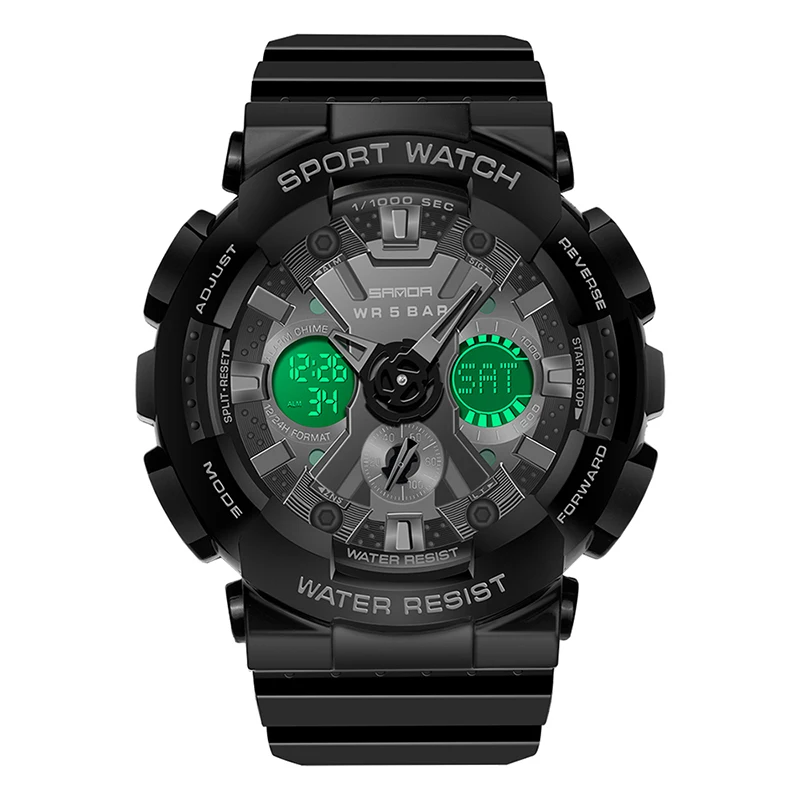 

Men's Watch Dual Display Analog LED Electronic Wristwatch Military Men Sports Watches Relogio Masculino Hours 2020 reloj hombre