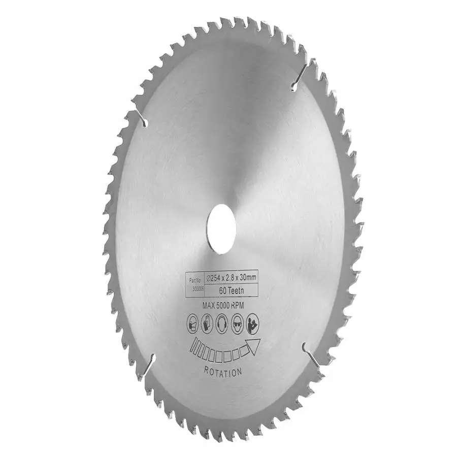 Лезвия для циркулярной пилы 60 зубьев карбидный диск резки TCT металла дерева