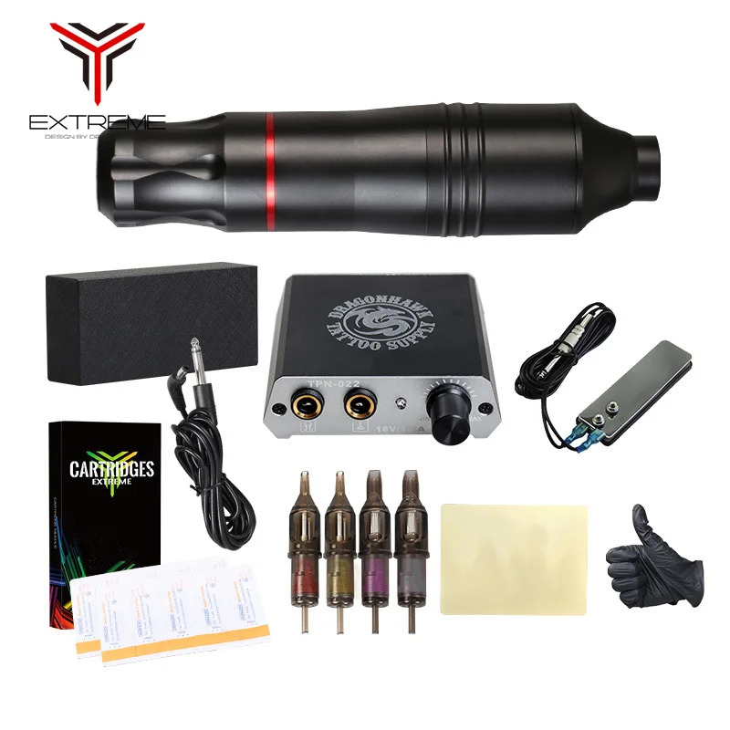 Профессиональный набор тату ручек вращающиеся машинки мини источник питания