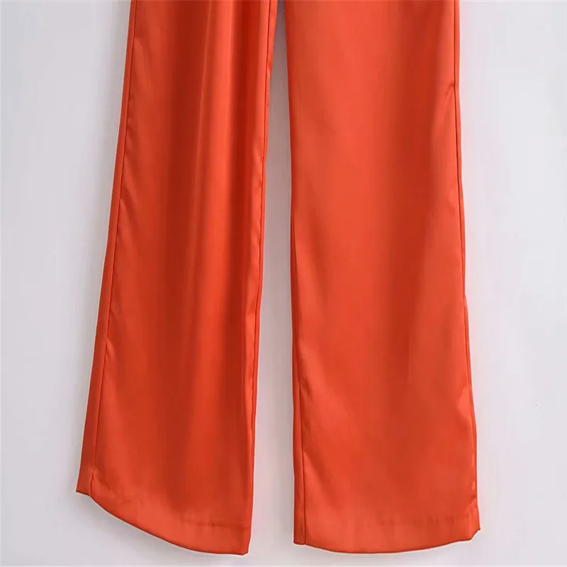 

Za 2021 Sexy One Shoulder Long Red Jumpsuit Women Summer Sleeveless Asymmetric Jumpsuits Woman Chic Knotted Rompers