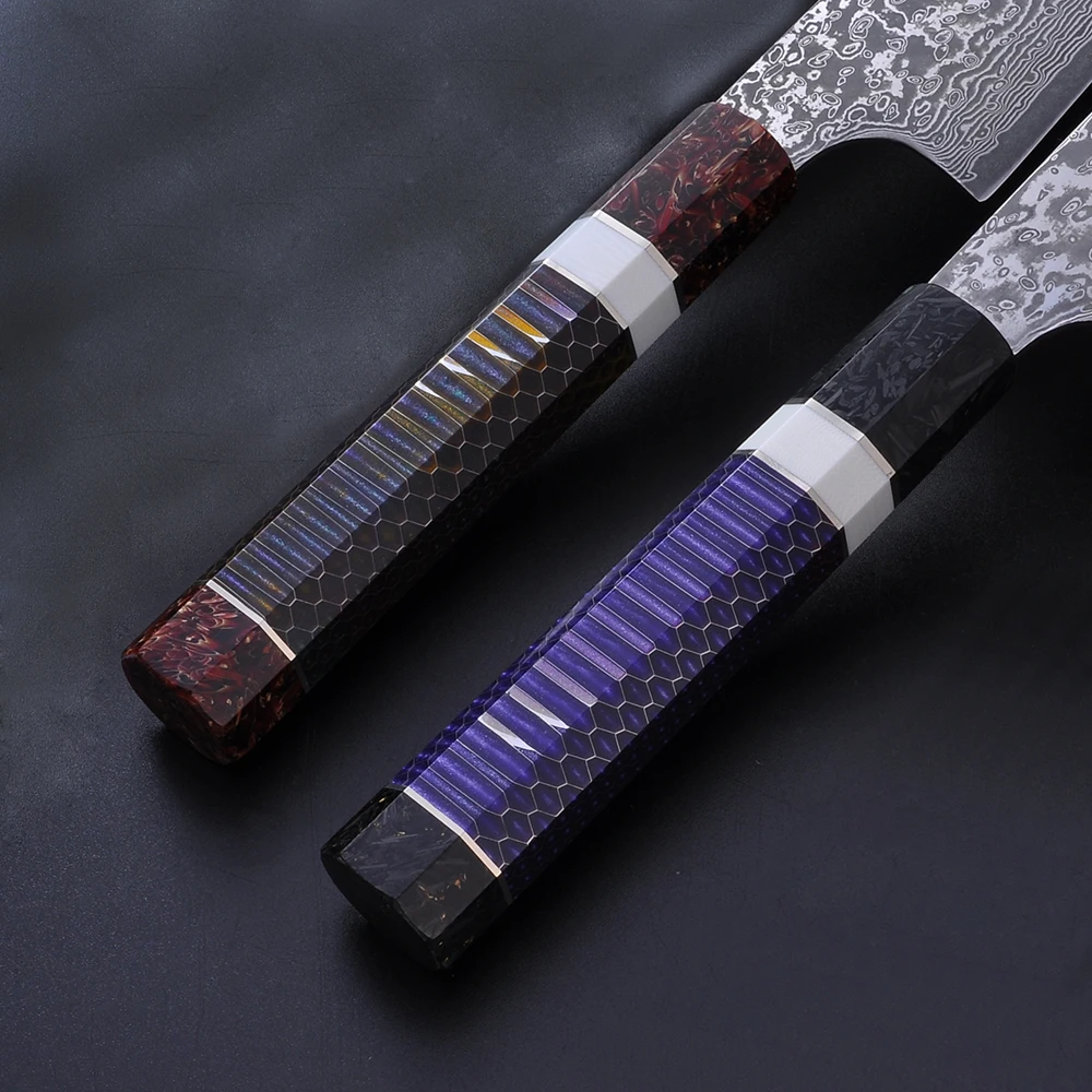 Кухонный нож из дамасской стали ножи шеф-повара Gyuto для мяса овощей рыбы фруктов