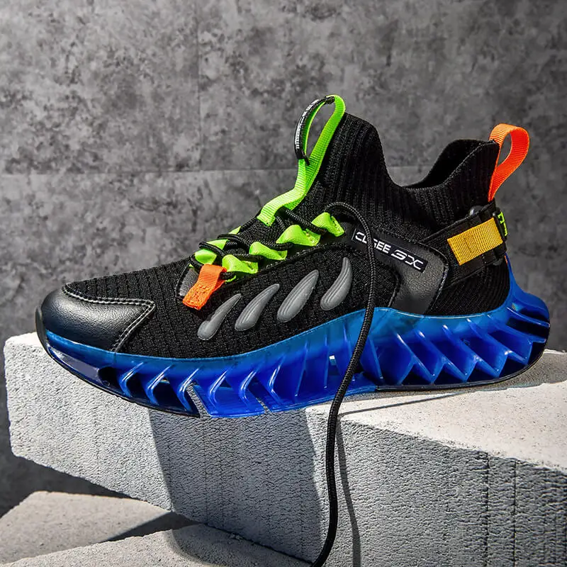 

Trendy Blade Men's Running Shoes Breathable Mesh Sneakers High Quality Hard-wearing No-slip Sports Shoes Outdoor Jogging Shoes