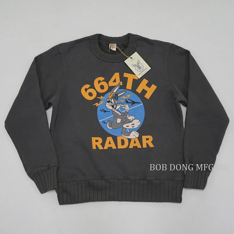 

BOB DONG 664TH Radar Sage Bugs Bunny Crewneck Sweatshirt Vintage Men's Pullover