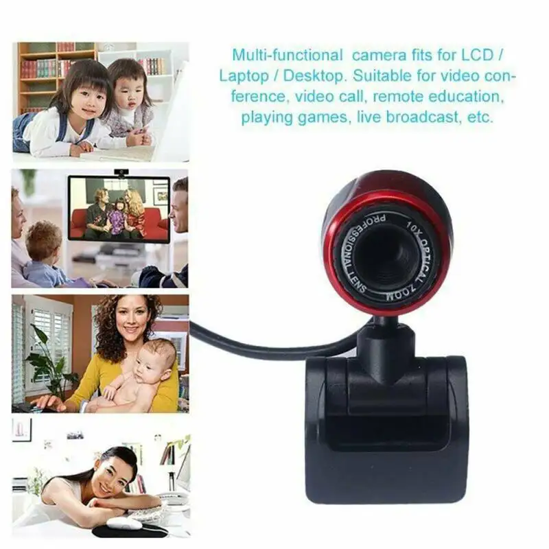 

USB Web Camera With Microphone 1080p Professional Full HD Webcam Computer/Laptop