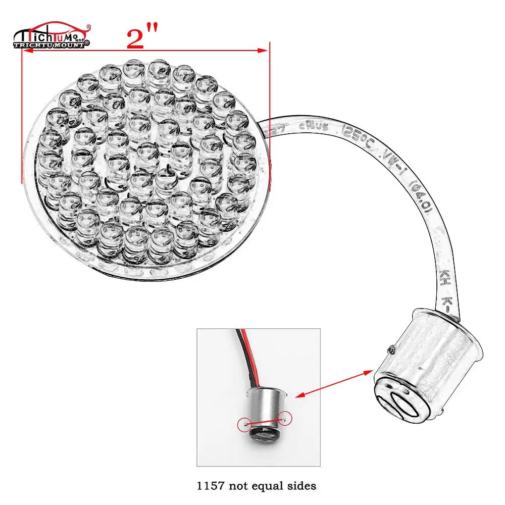 Светодиодный ные вставки Bullet 1157 2 дюйма световая панель поворота с крышкой для