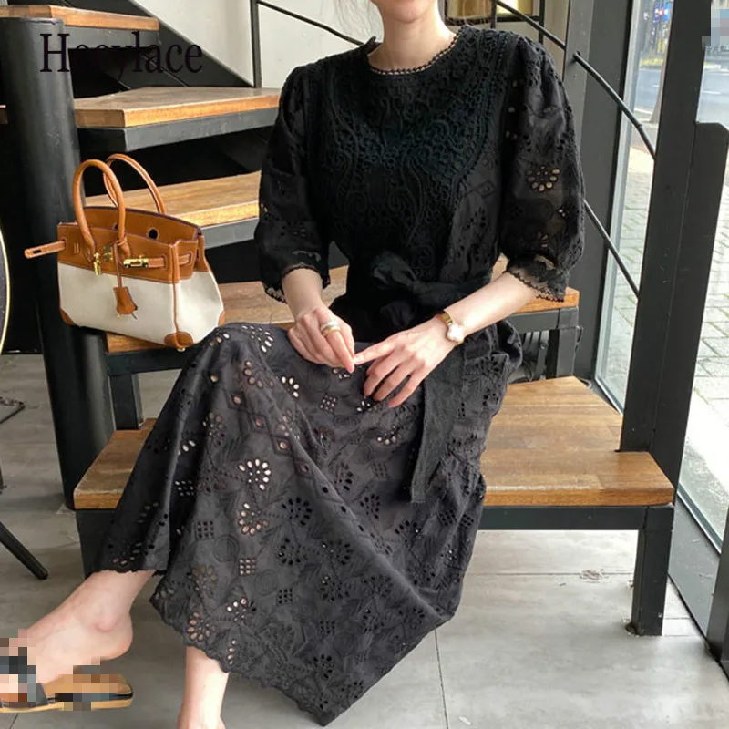 90s платье элегантное в стиле ретро тяжелые кружевные цветочные платья с крючками