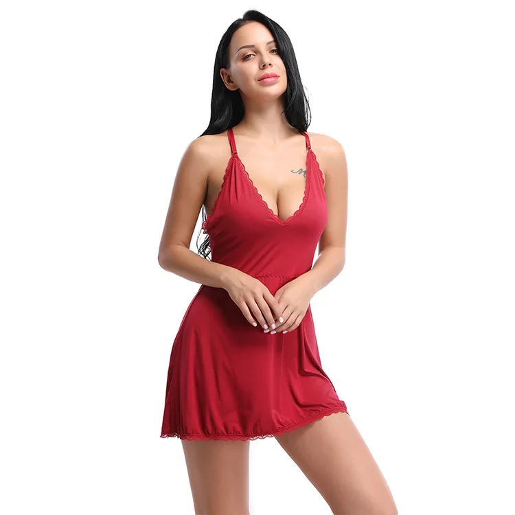 

Xmas Gift lingerie sexy hot eroticerotic Modal Sleepwear Chamisole Babydoll