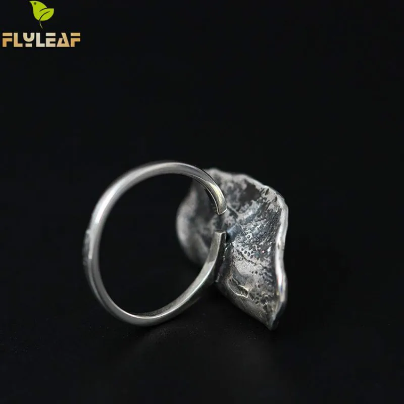 Flyleaf серебро 925 пробы Пресноводный Жемчуг лист лотоса открытые кольца для женщин