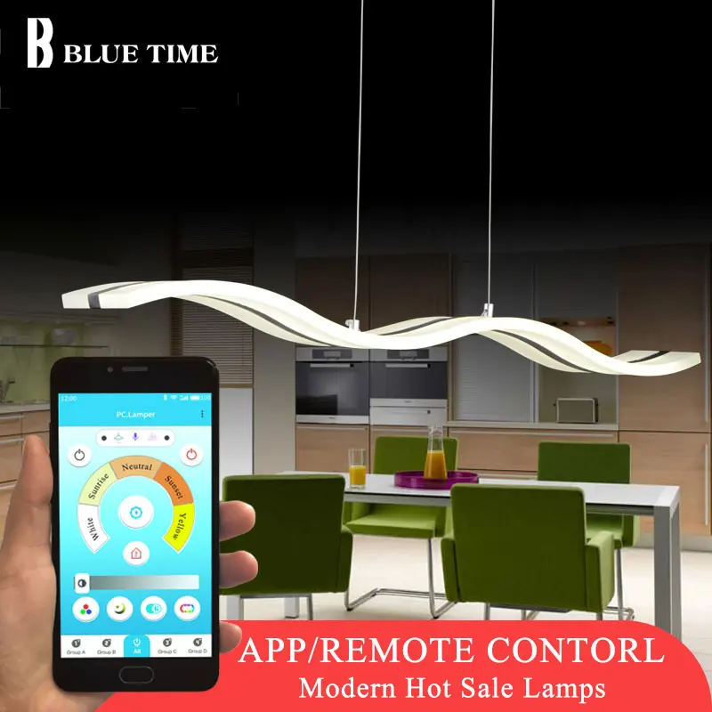 Приложение управление интеллектуальная Современная подвесная люстра для офиса