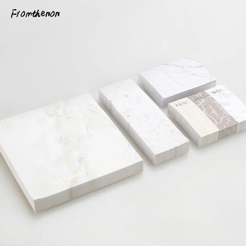 Мраморная серия липкий блокнот для заметок набор с наклейкой коробка