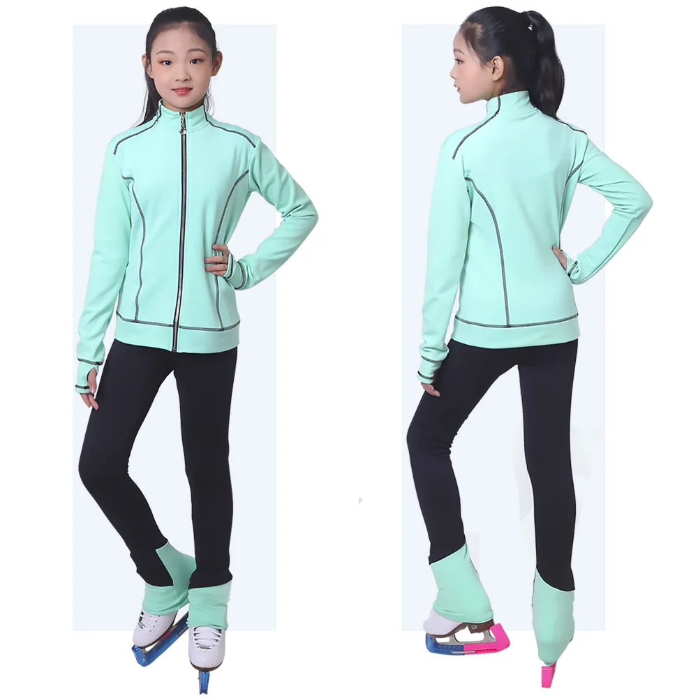 Индивидуальные костюмы для фигурного катания куртка и штаны длинные брюки