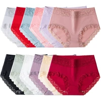 12pcs womens panties cotton comfortable lace briefs soft fashionable female underwear high quality wholesale high quality