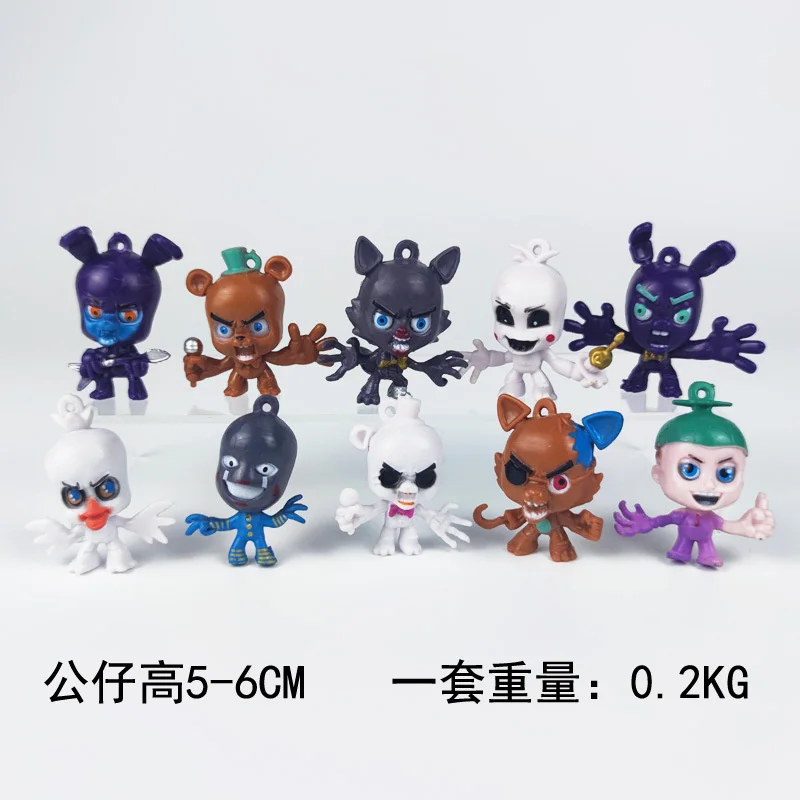 Экшн-фигурки Кошмар у Фредди пять ночей из ПВХ набор 10 предметов игровая фигурка