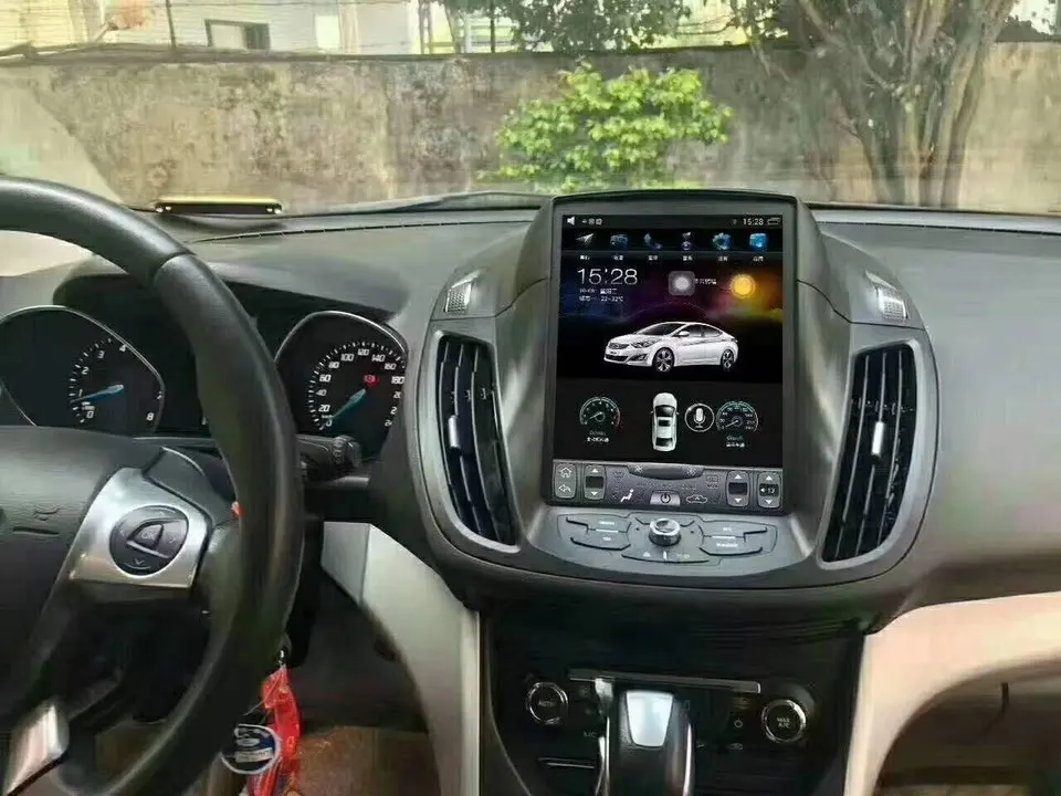 Online Android Vertikale Bildschirm Auto Radio GPS Navigation Für Ford Kuga Flucht 2013-2018 Tesla Stil Auto Multimedia DVD Player