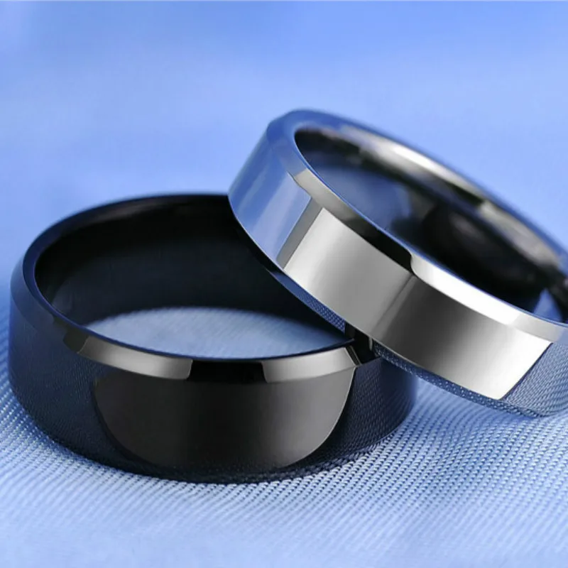 Трехцветные модные титановые кольца для мужчин и женщин вечерние шения