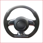 Черный чехол на руль из углеродного волокна для Audi TT TTS (8J) 2006-2014 A3 S3 (8 P) Sportback 2008-2012 R8 (42)