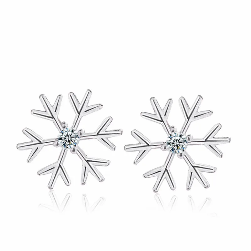 

Snowflake Ear Studs New Simple Fashion Jewelry 2021 for Women Christmas Earrings