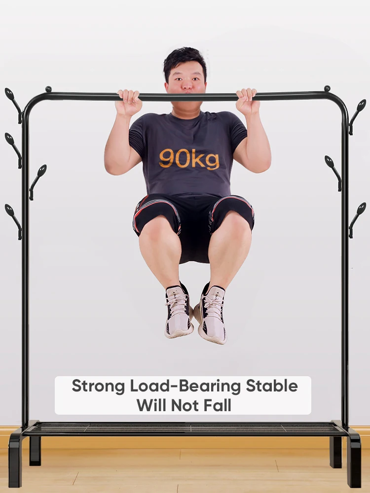 JOYBOS-estante de ropa para el hogar estanter&iacute;a Simple de secado de un solo polo para interiores plegable de tama&ntilde;o peque&ntilde;o almacenamiento de ropa colgante Perchero de almacenamiento de dormitorio con balc&oacute;n grande-3