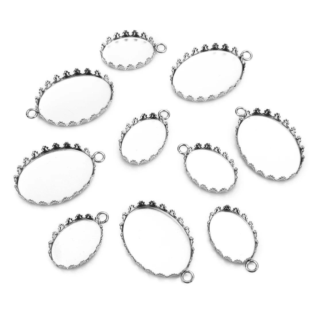 Подвеска из нержавеющей стали для изготовления ювелирных изделий Овальный