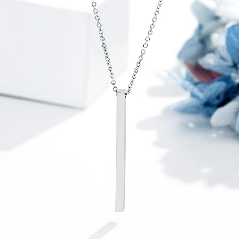 Женское Ожерелье с прямоугольной подвеской модное простое ожерелье из