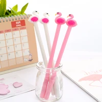 fancy kawaii cute flamingo gel pen white pink anime kawai stationery school supply stationary office accessory thing funny item