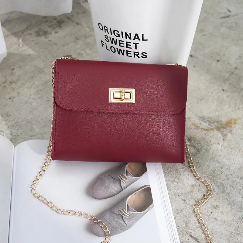 

New Bag Female Crossbody Bag Lock Chain Small Square Bag 2021 Summer and Autumn New Product Messenger Shoulder Mobile Phone Bag