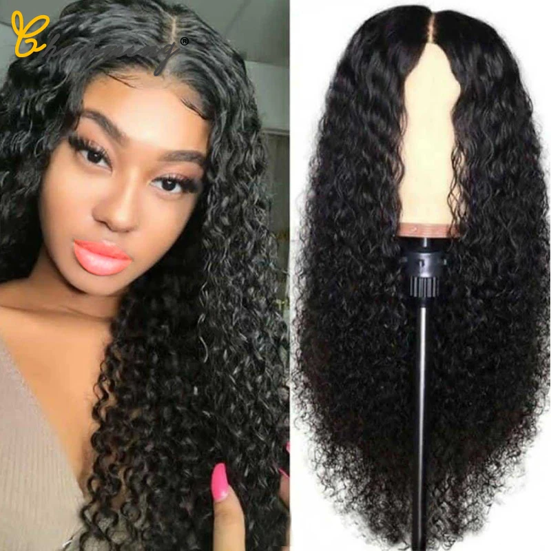 

CHARMING Cheap Water Wave Wigs for Black Women Long Black Natural Density Daily Use Wig Heat Resistant Synthetic Lace Front Wig