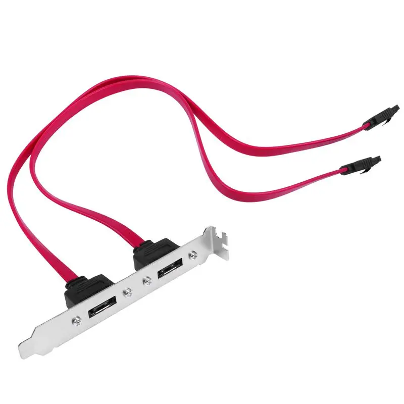 2 eSATA + 4 Pin держатель с питанием Порты и разъёмы девушки SATA кабель|Кабели передачи