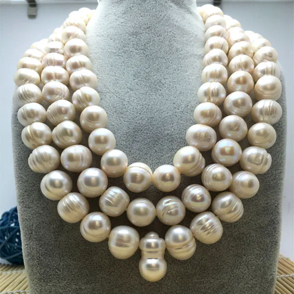 108 when the beads 13-14mm natural pearl sweater chain long necklace Baroque genuine heterosexual