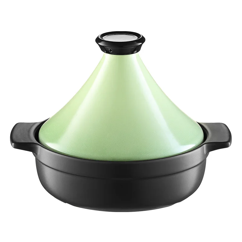 Morocco Tajine горячий горшок керамическая кастрюля Бытовая высокая термостойкость тагин японский тагин рагу суп керамическая сковорода 21 см - Цвет: 3