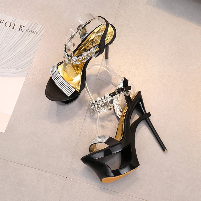 Новые пикантные Водонепроницаемые босоножки на высоком каблуке для ночного