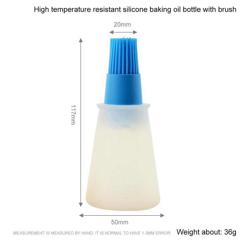 XYj 1 шт. портативная силиконовая бутылка для масла с щеткой фотощетки жидкое масло