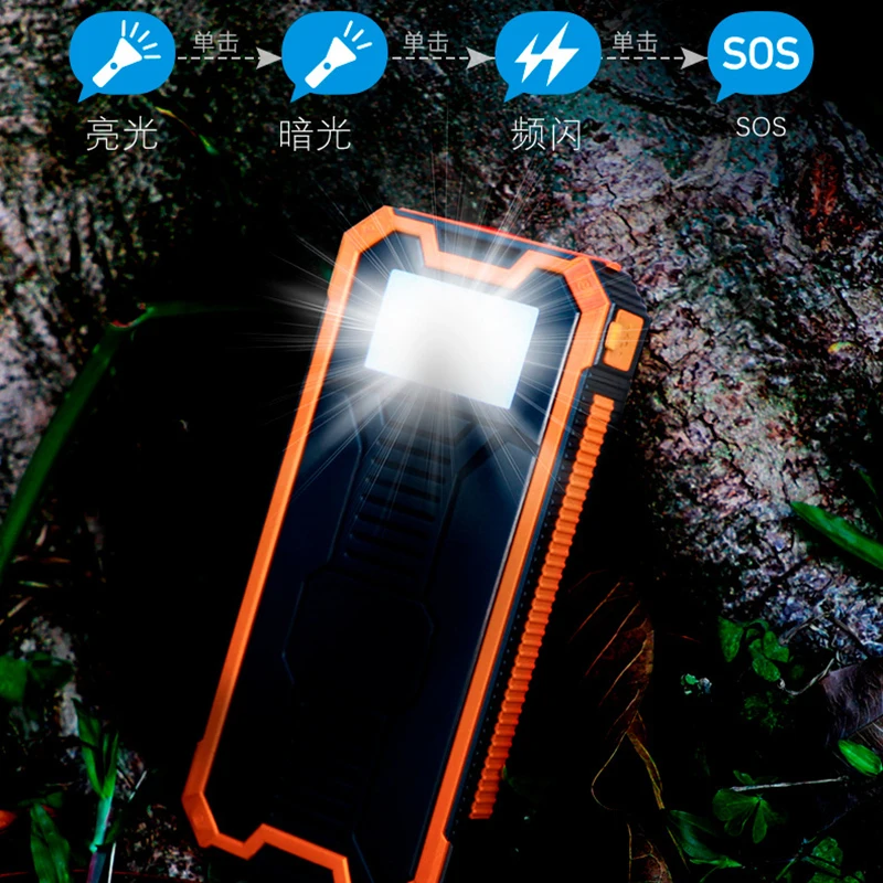 20000 мАч солнечная панель солнечных батарей Power Bank для XIAOMI Iphone 6 7 8 Внешний