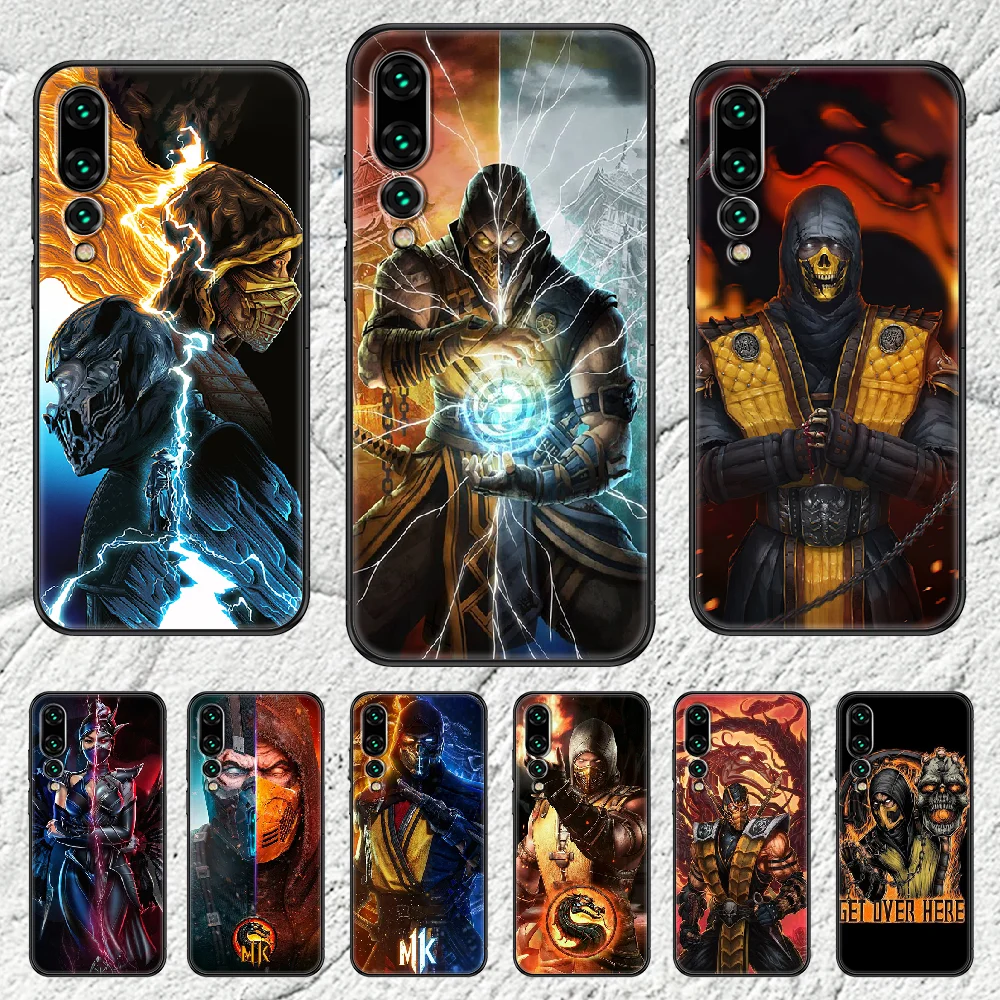 Hot Scorpion Mortal Kombat Phone case For Huawei P Mate P10 P20 P30 P40 10 20 Smart Z Pro Lite 2019 black silicone bumper luxury | Мобильные