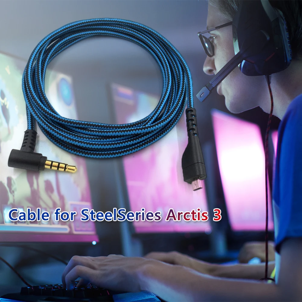 

Аудиокабель для игровых наушников, провод для наушников, провод для наушников, шнур Aux для SteelSeries Arctis 3 5 7, аксессуары для гарнитуры