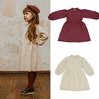 Детское трикотажное платье принцессы Be O, хлопковое платье с вырезами, модная верхняя одежда для малышей на осень и зиму, 2020