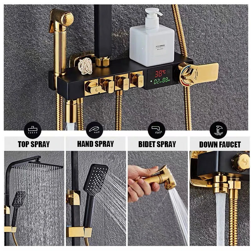 Умный набор для душа Ванная комната термостатический заряженными ионами