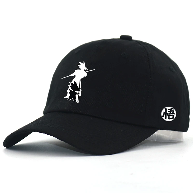 Черный Новинка, модная бейсбольная кепка Dragon Ball strapback, хлопок, регулируемая бейсболка с мультяшной вышивкой, хип-хоп кепка для папы - Цвет: Черный