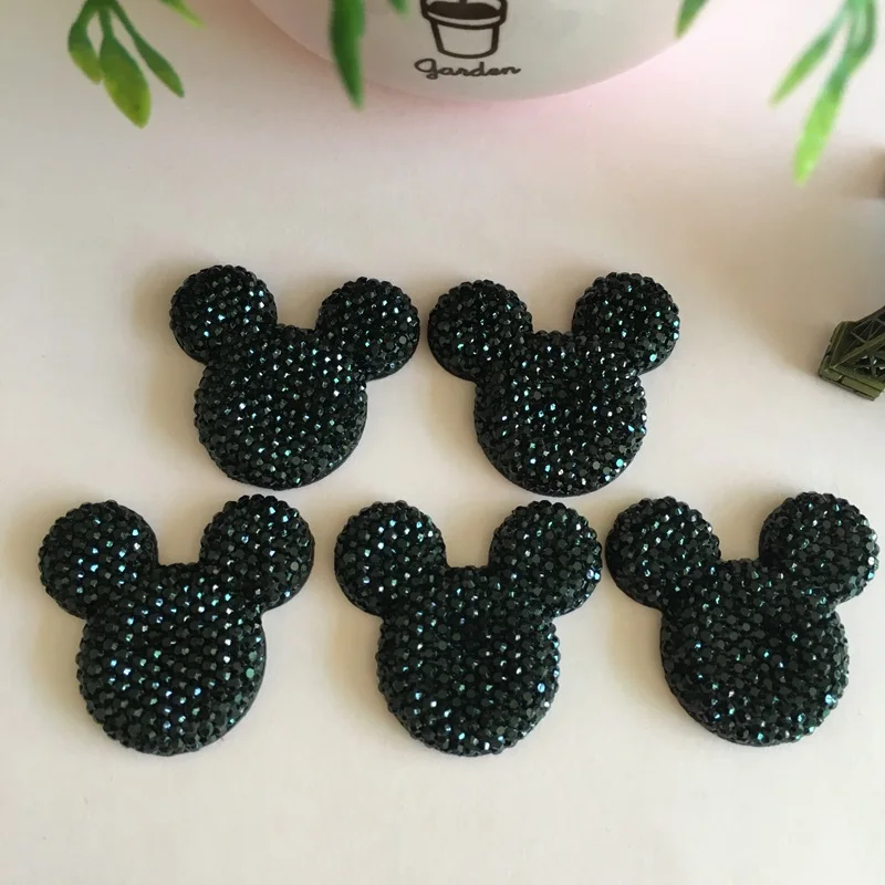 Рена! 10 шт Горячая Продажа Kawaii полимерная мышь плоские Кабошоны для волос бант