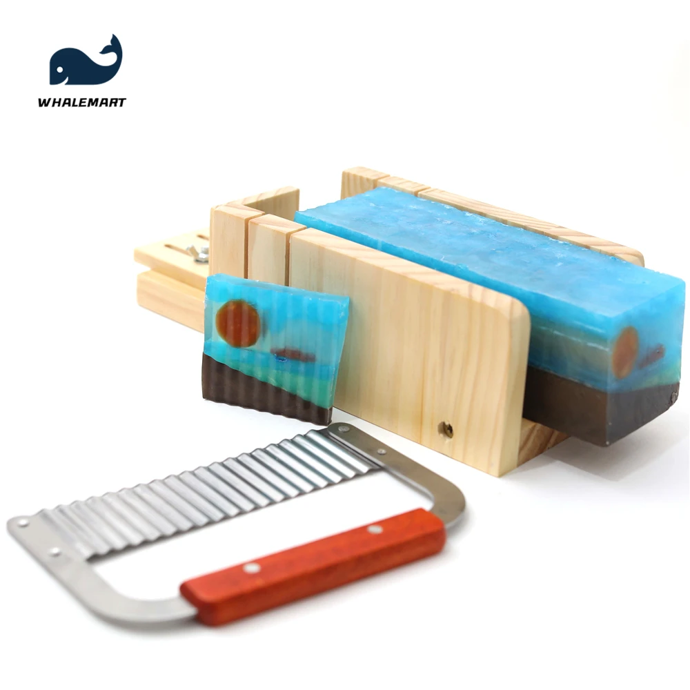 

Wood Soap Cutter with Wave Stainless Steel Knife for handmade soap making supplies tools DIY Craft
