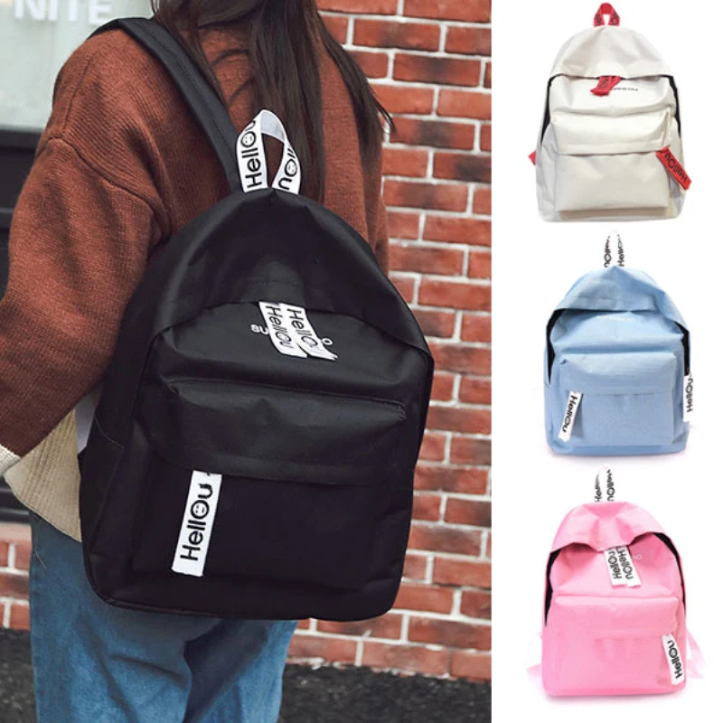 Популярный модный женский дорожный рюкзак холщовый на молнии с буквами женские