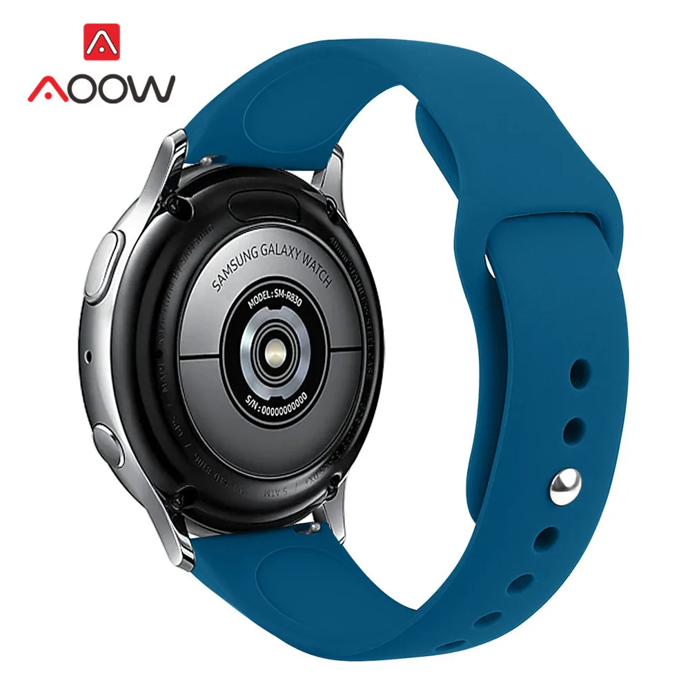 20 мм 22 мм силиконовый ремешок для samsung Galaxy Watch Active 2 40 мм 44 мм 42 мм gear S2 S3 Active2 Amazfit huawei браслет Band Correa