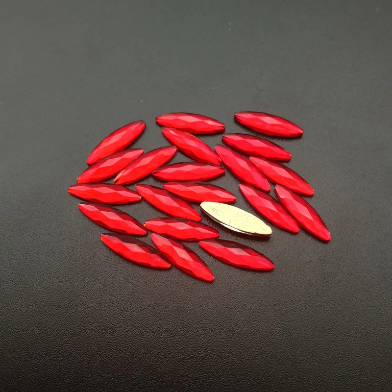 

High Quality 1440pcs/pack Wholesale Nail Art Rhinestones Flat Crystals Colorful AB 3*11 Horse Eye Glass Stones For Nail Art