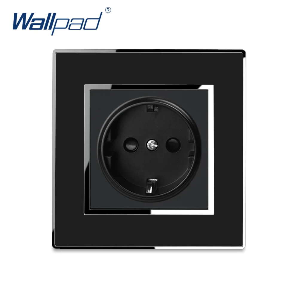 2 контакта электрическая розетка Wallpad Роскошная настенная зеркальная акриловая