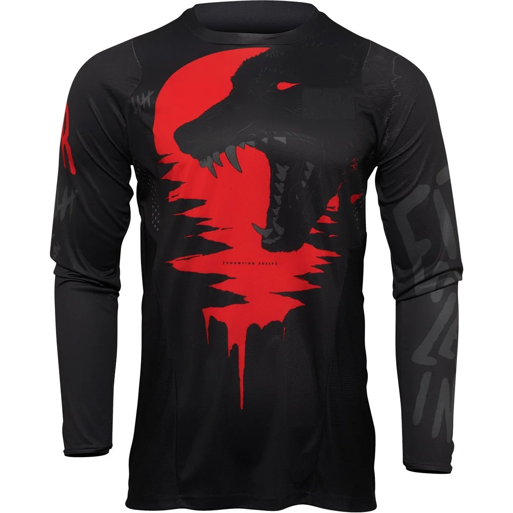 

DH Джерси 2022 голодный волк Легенда езды снаряжение MTB летние дышащие мотоциклетные велосипедные топы Мотокросс с длинным рукавом Джерси
